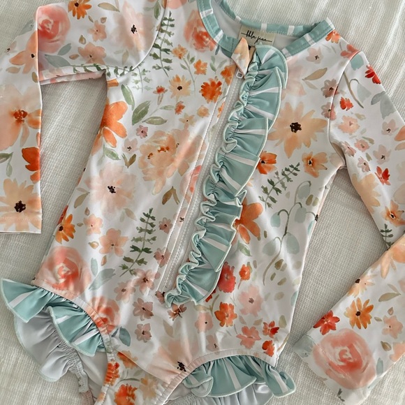 Floral Rashguard One-Piece - Picture 2 of 4